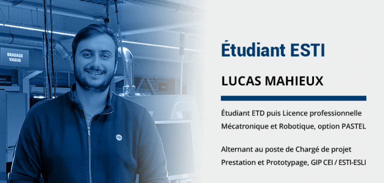 Lucas Mahieux, étudiant ESTI
